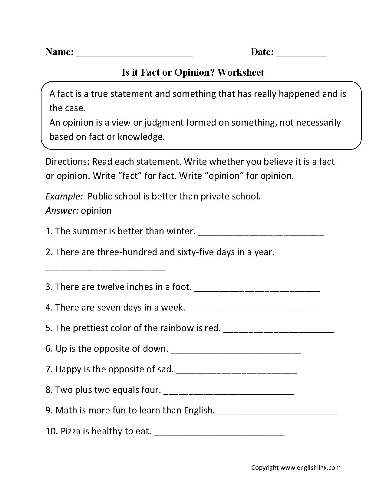 Free Fact Opinion Worksheet 2nd Grade Download Free Fact Opinion Worksheet 2nd Grade Png Images Free Worksheets On Clipart Library
