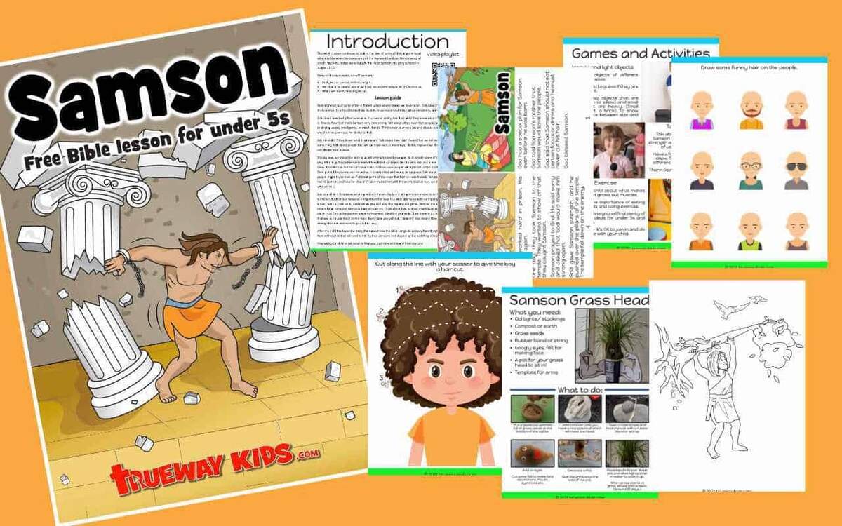 Samson Free Bible Lesson For Kids Trueway Kids Samson Free Bible Lesson For Kids Trueway Kids