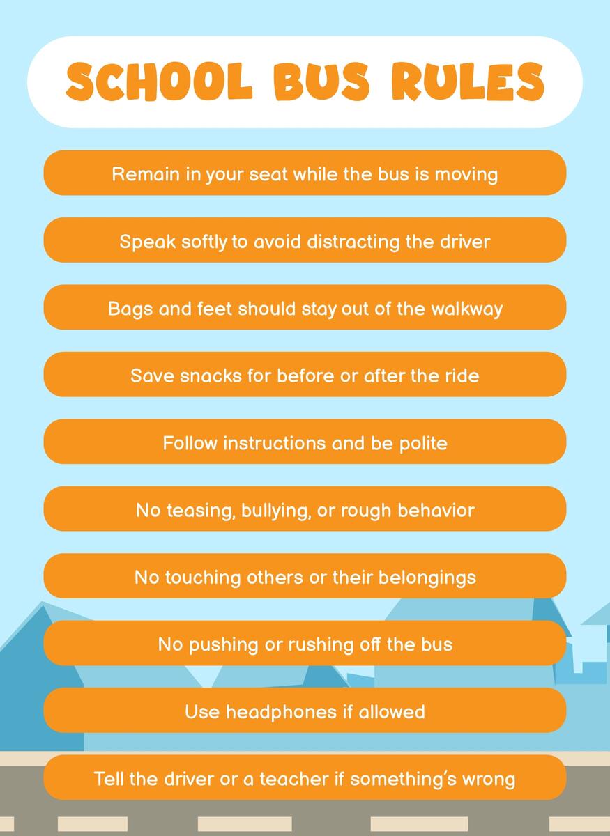 School Bus Rules 14 Free PDF Printables Printablee School Bus Rules 14 Free PDF Printables Printablee