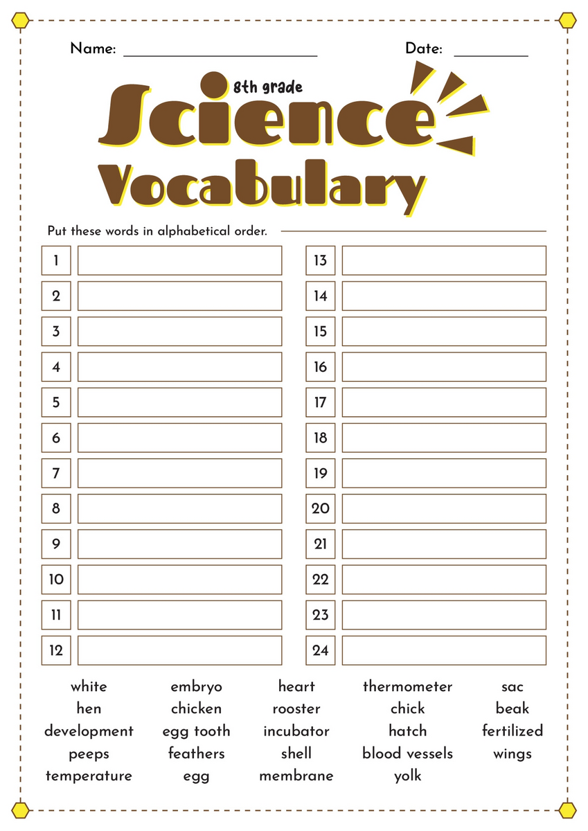 Science Worksheets Word Lists And Activities GreatSchools Worksheets Library