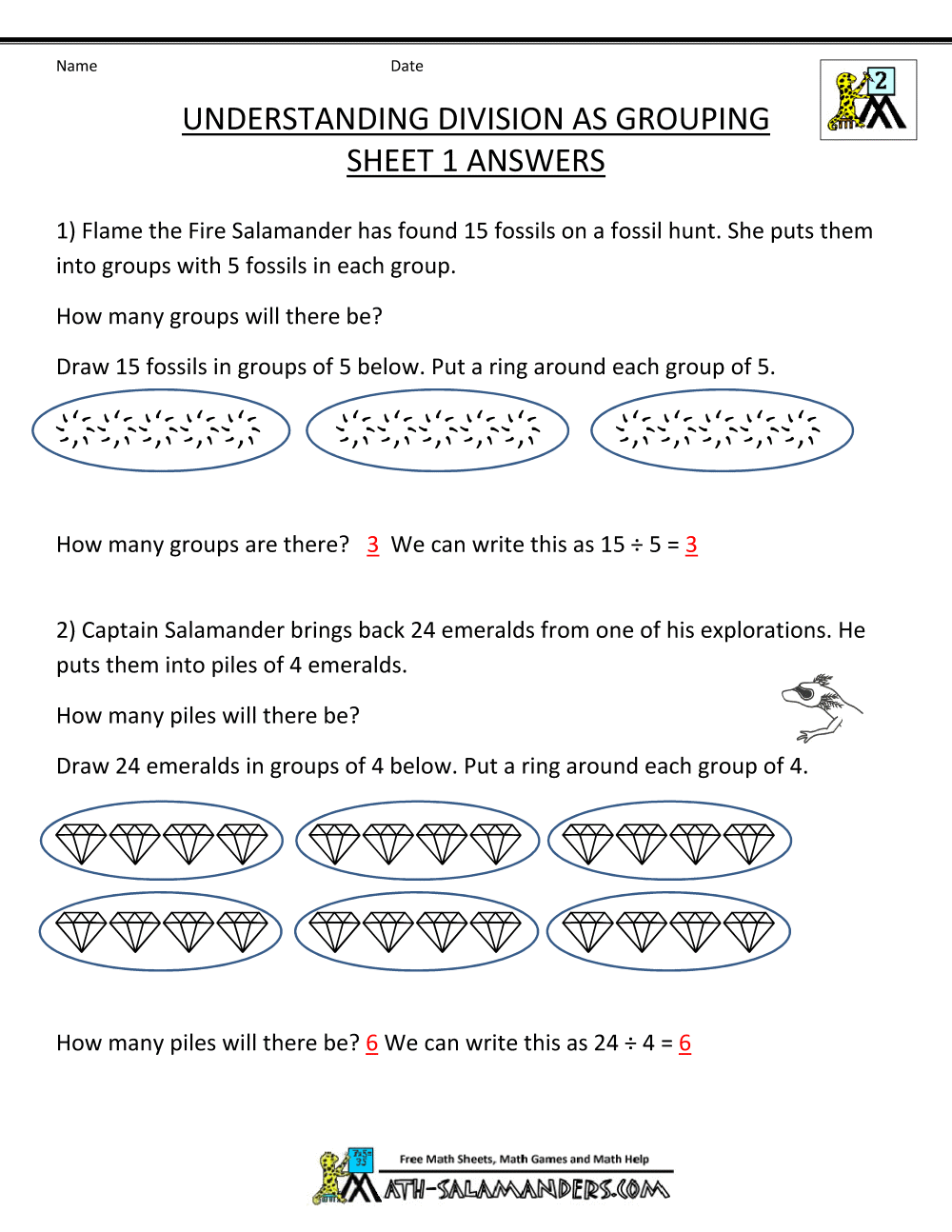 Second Grade Division Worksheets Second Grade Division Worksheets