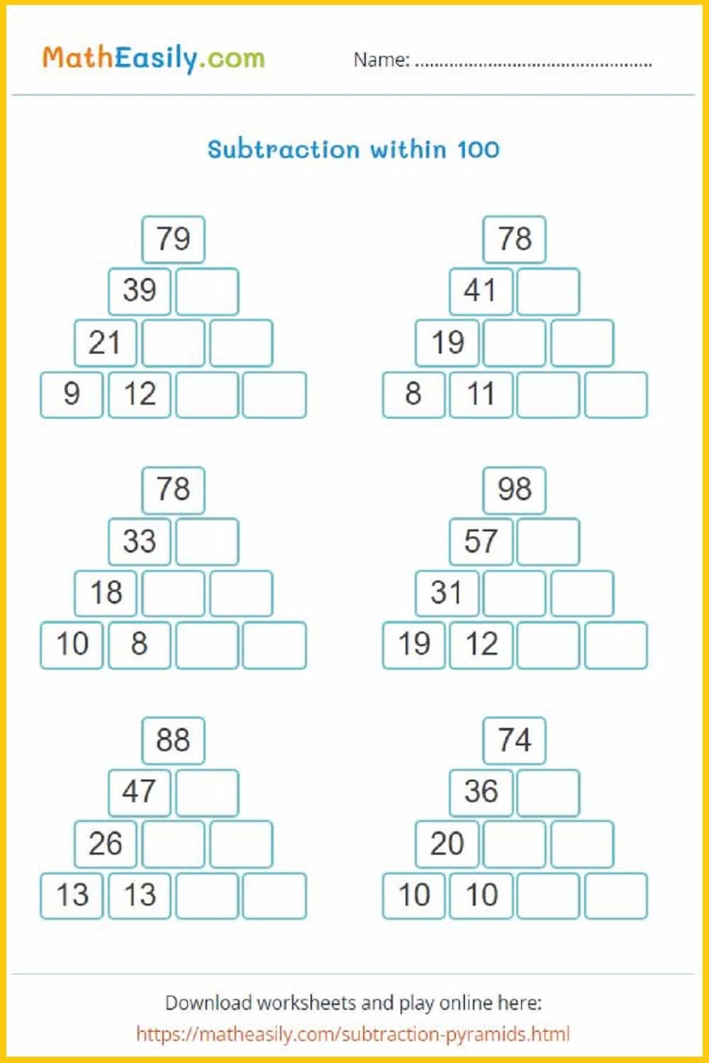 Free Printable Multiplication Worksheet For Second Grade