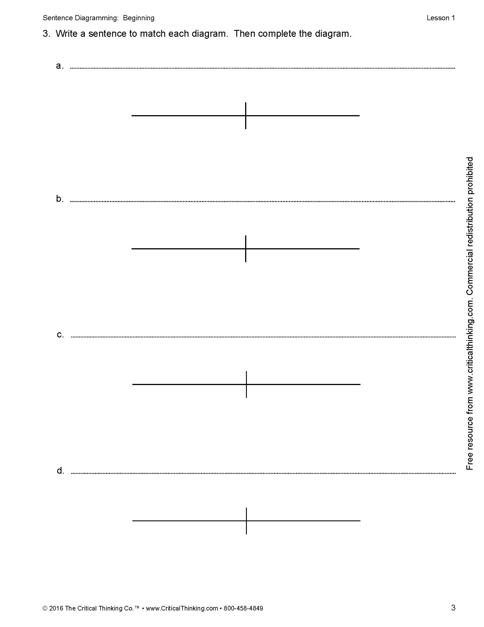 Sentence Diagramming Beginning Sentence Diagramming Beginning
