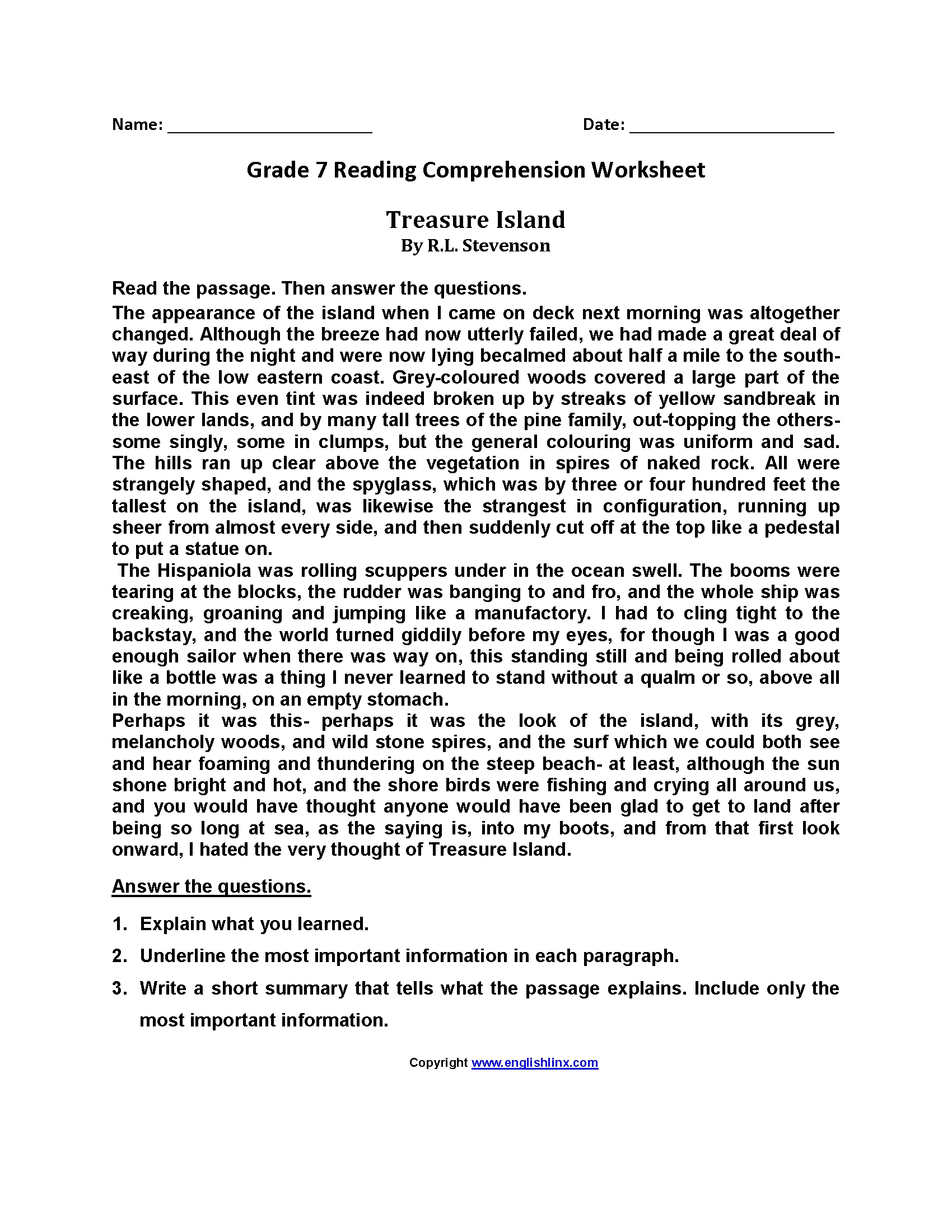 16 Comprehension Reading English Worksheets Free PDF At Worksheets Library
