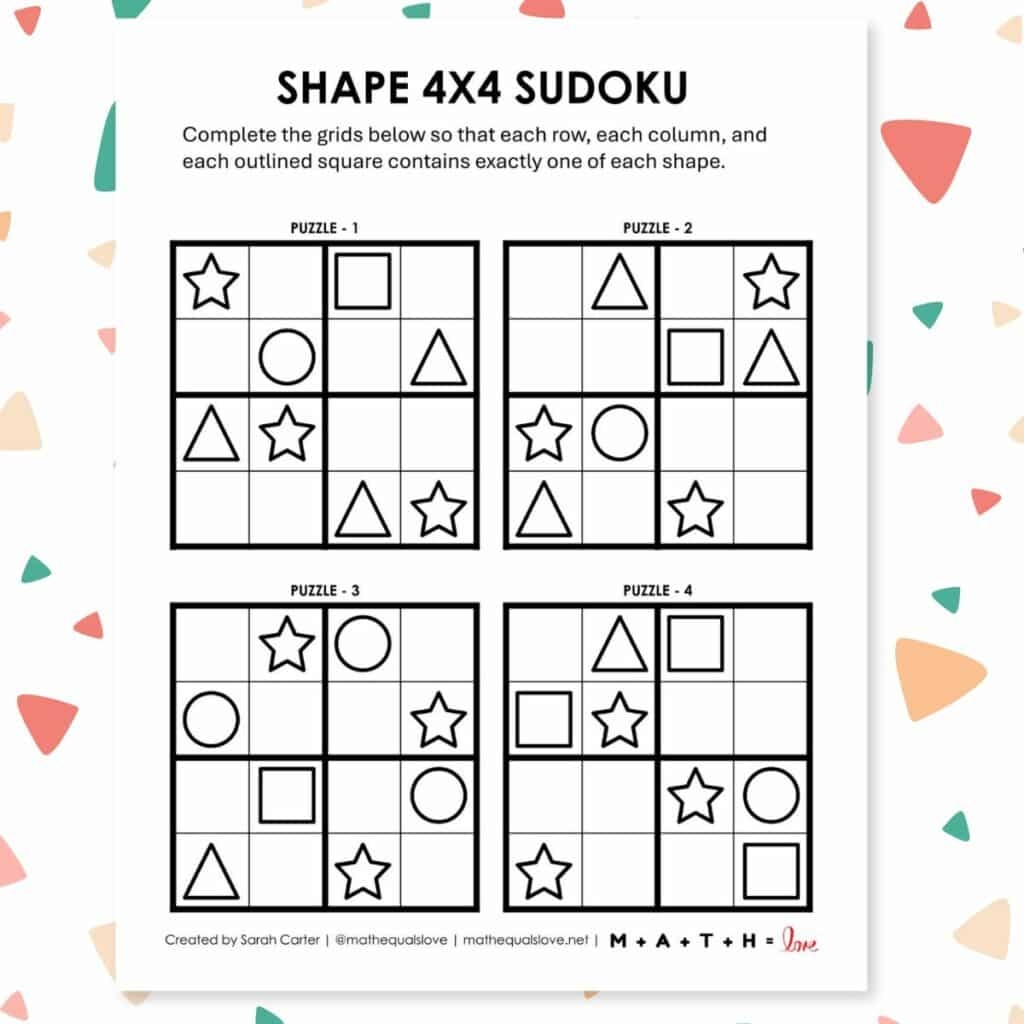 SUDOKUS For KIDS Math Sudoku Puzzles Ready To Print Worksheets Library