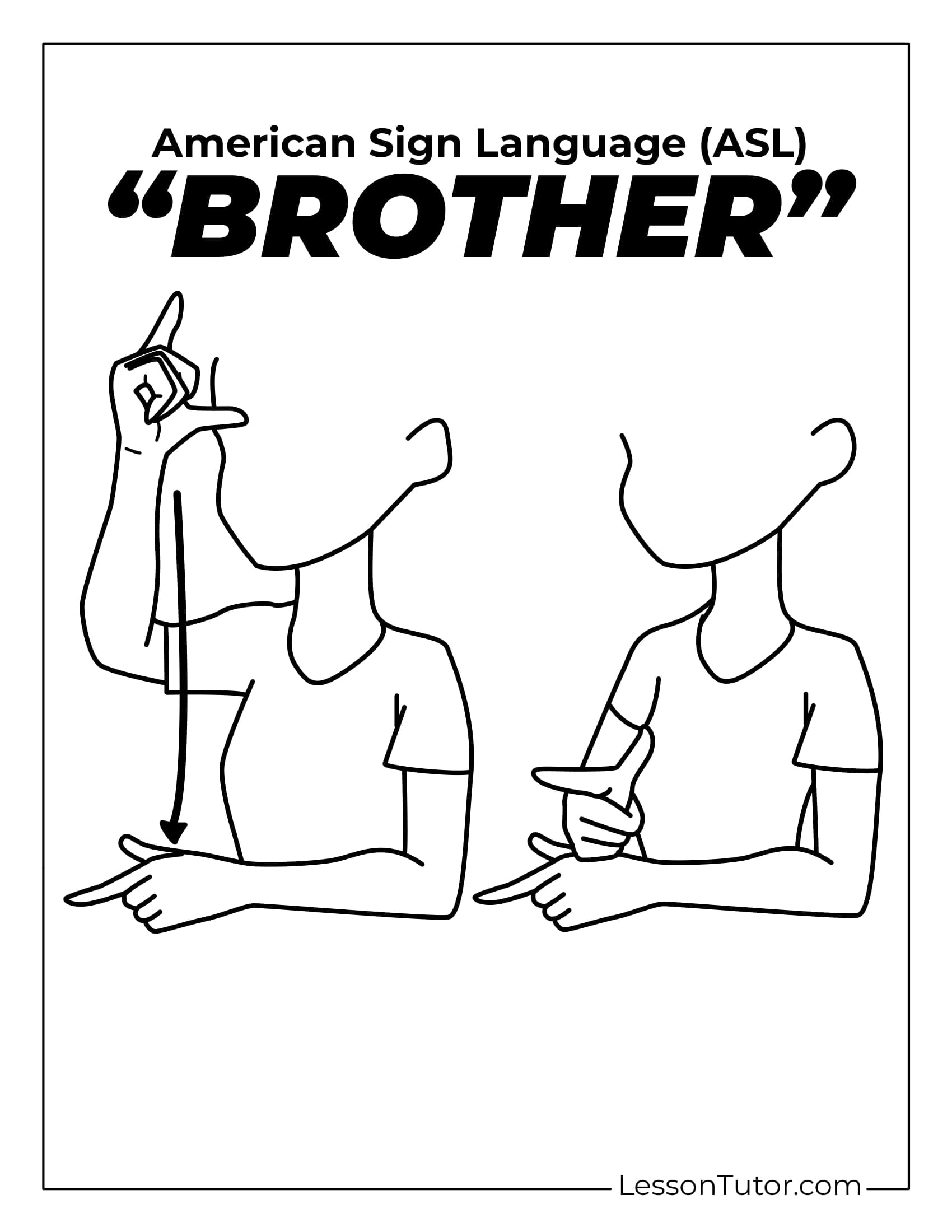 Sign Language ASL Family Free Coloring Pages PDF Printables And Worksheets Lesson Tutor Sign Language ASL Family Free Coloring Pages PDF Printables And Worksheets Lesson Tutor