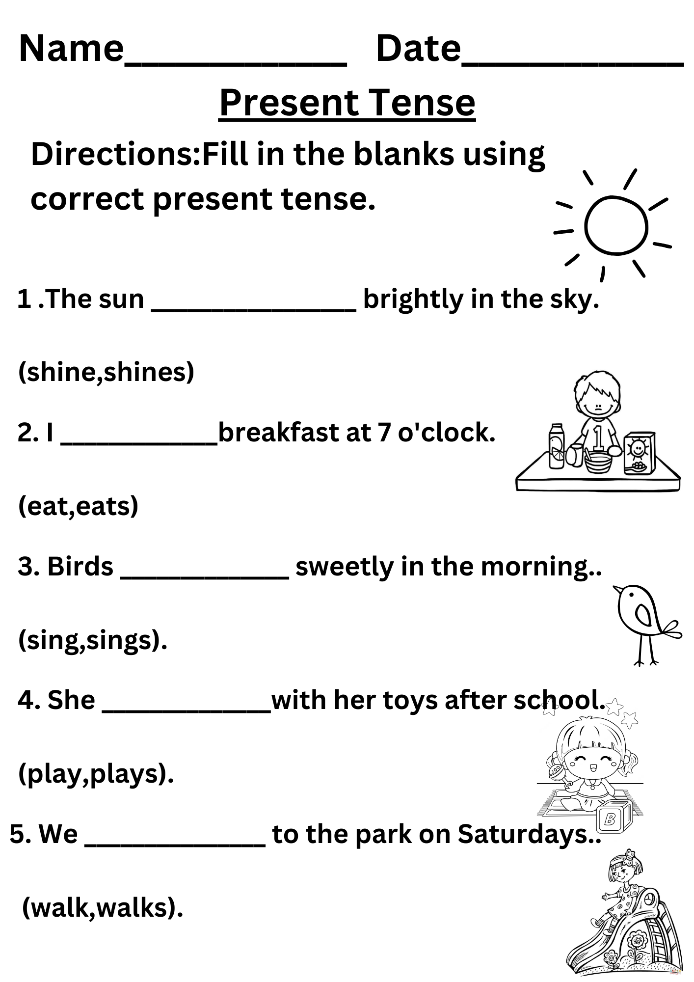 Simple Present Tense Worksheet Free 101 Present Simple PDF Worksheets With Answers Grammarism