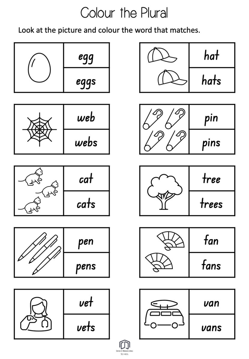 Singular And Plural Nouns Worksheets Singular And Plural Nouns Worksheets