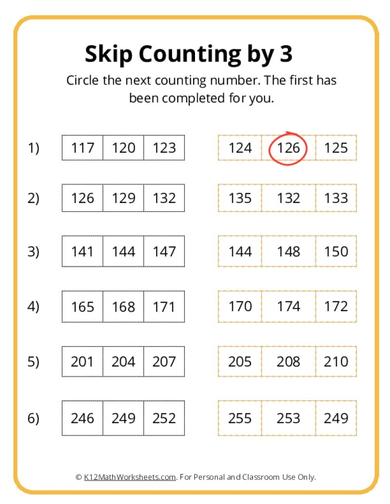 Skip Counting By 3 Worksheets Skip Counting Worksheets Superstar Worksheets