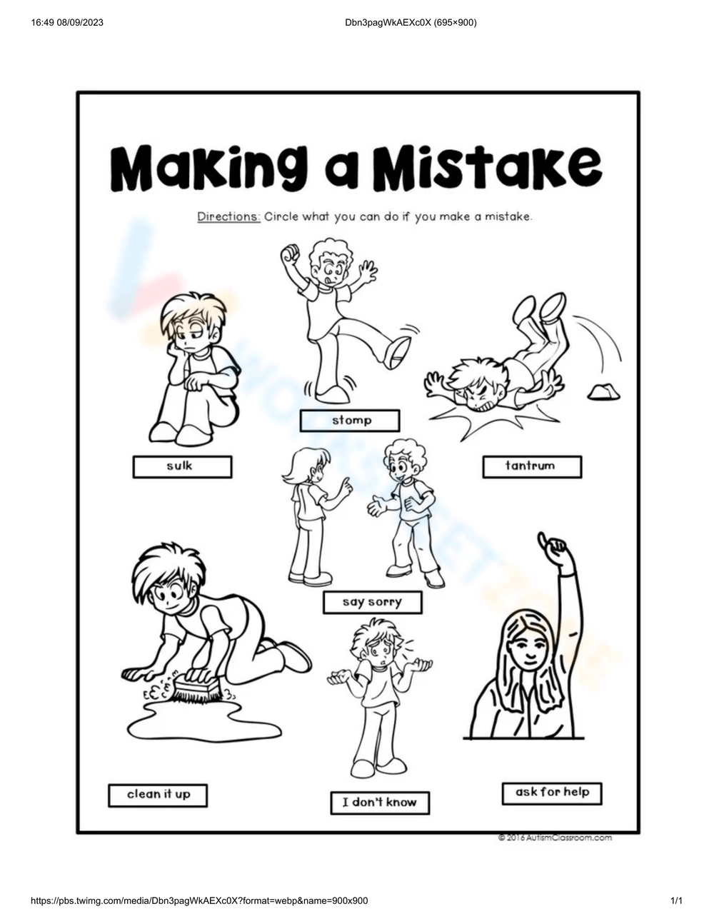 Social Skills For Kids Worksheets Printable