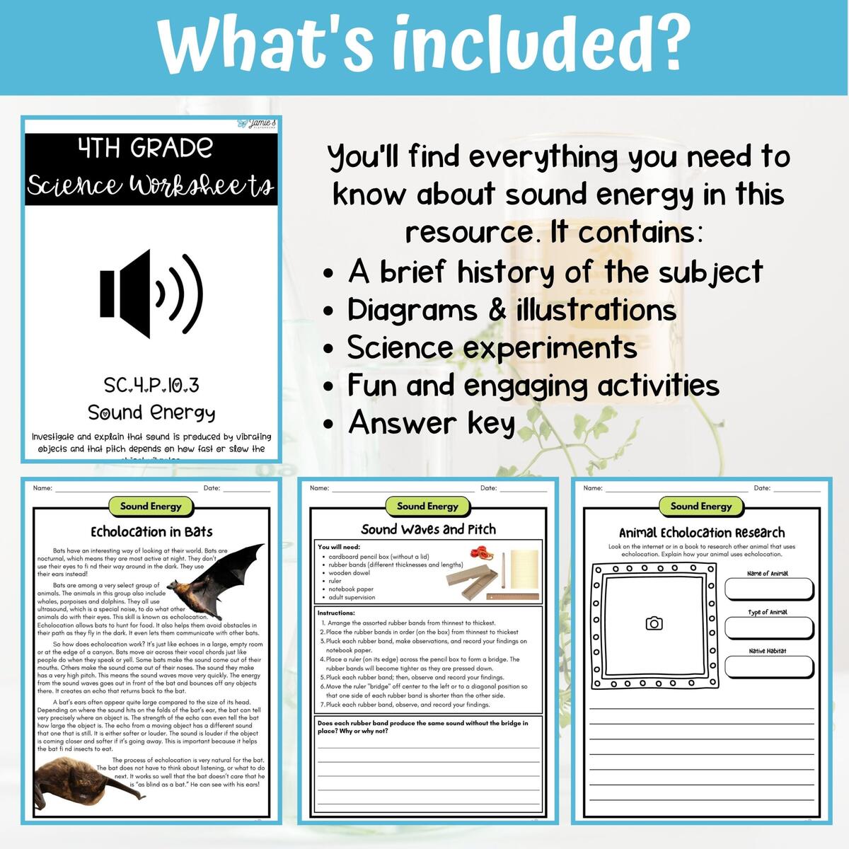 Sound Energy Activity Answer Key 4th Grade Physical Science Classful Sound Energy Activity Answer Key 4th Grade Physical Science Classful