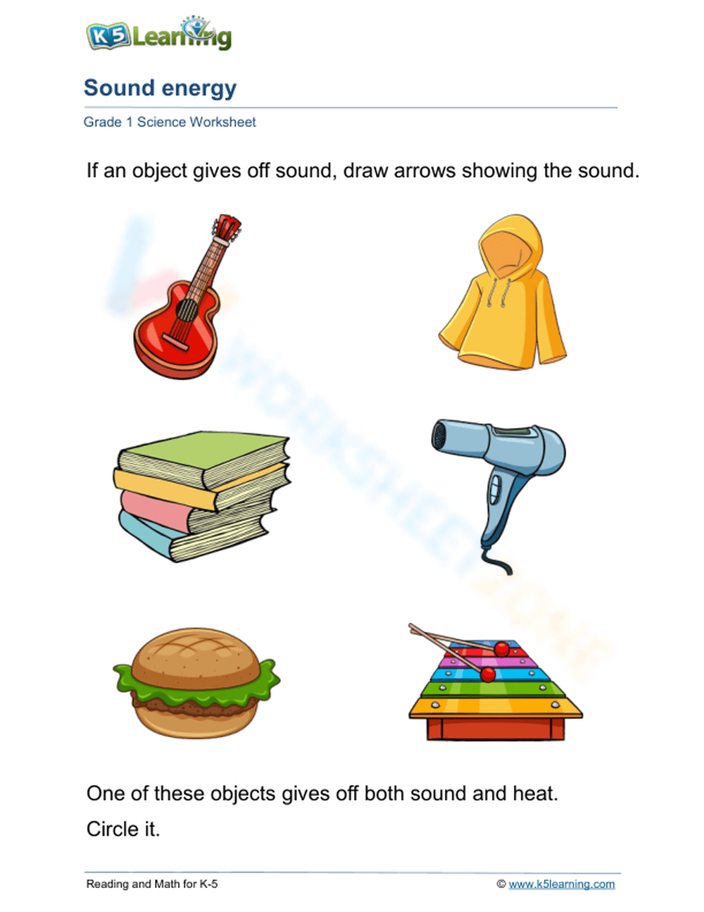 Sound Energy How Sounds Work Worksheet Sound Energy Activity Answer Key 4th Grade Physical Science Classful