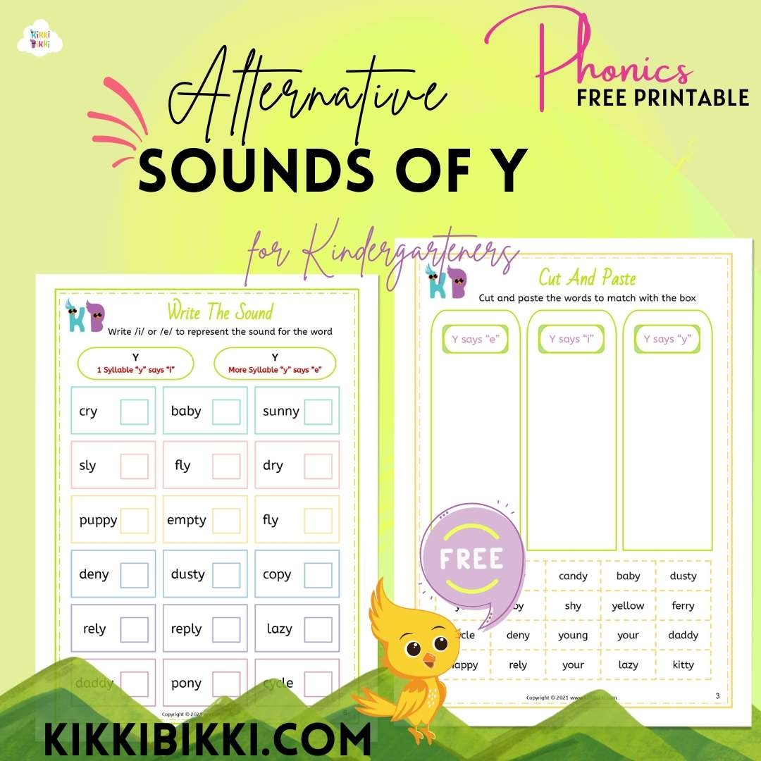 Sounds Of Y Worksheet Free Phonics Printable Worksheets Y As Vowel Teaching The Sounds FREE Worksheets Literacy Learn