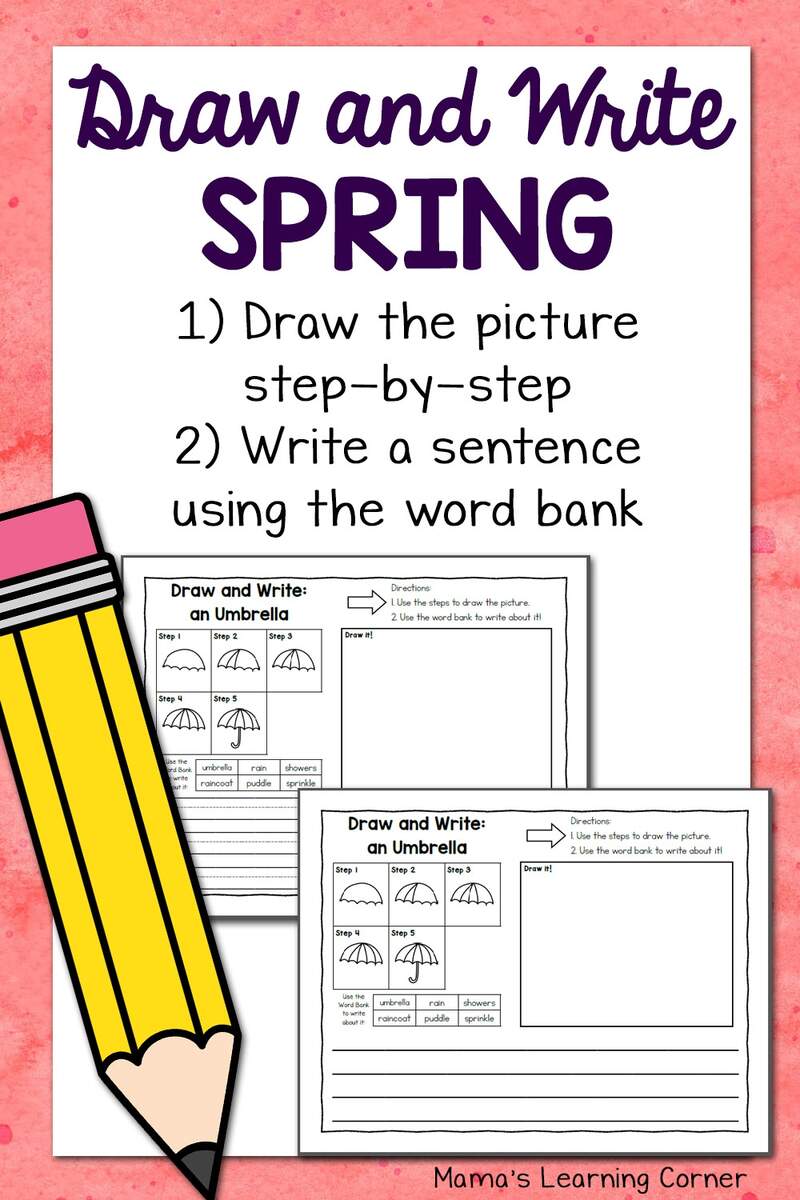 Spring Directed Draw And Write Worksheets Mamas Learning Corner Spring Directed Draw And Write Worksheets Mamas Learning Corner
