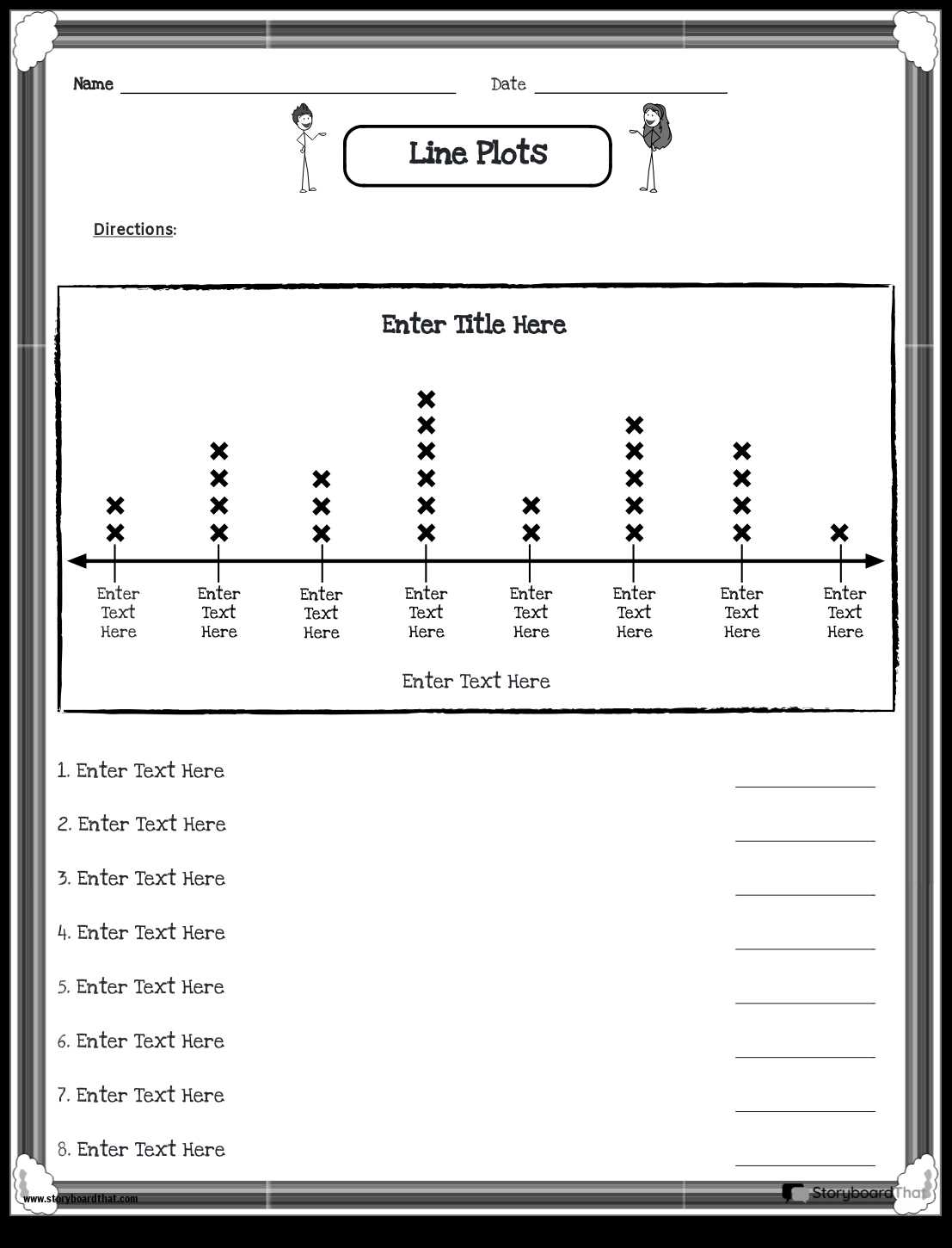 Storyboard That Free Line Plot Worksheets For Teachers Storyboard That Free Line Plot Worksheets For Teachers