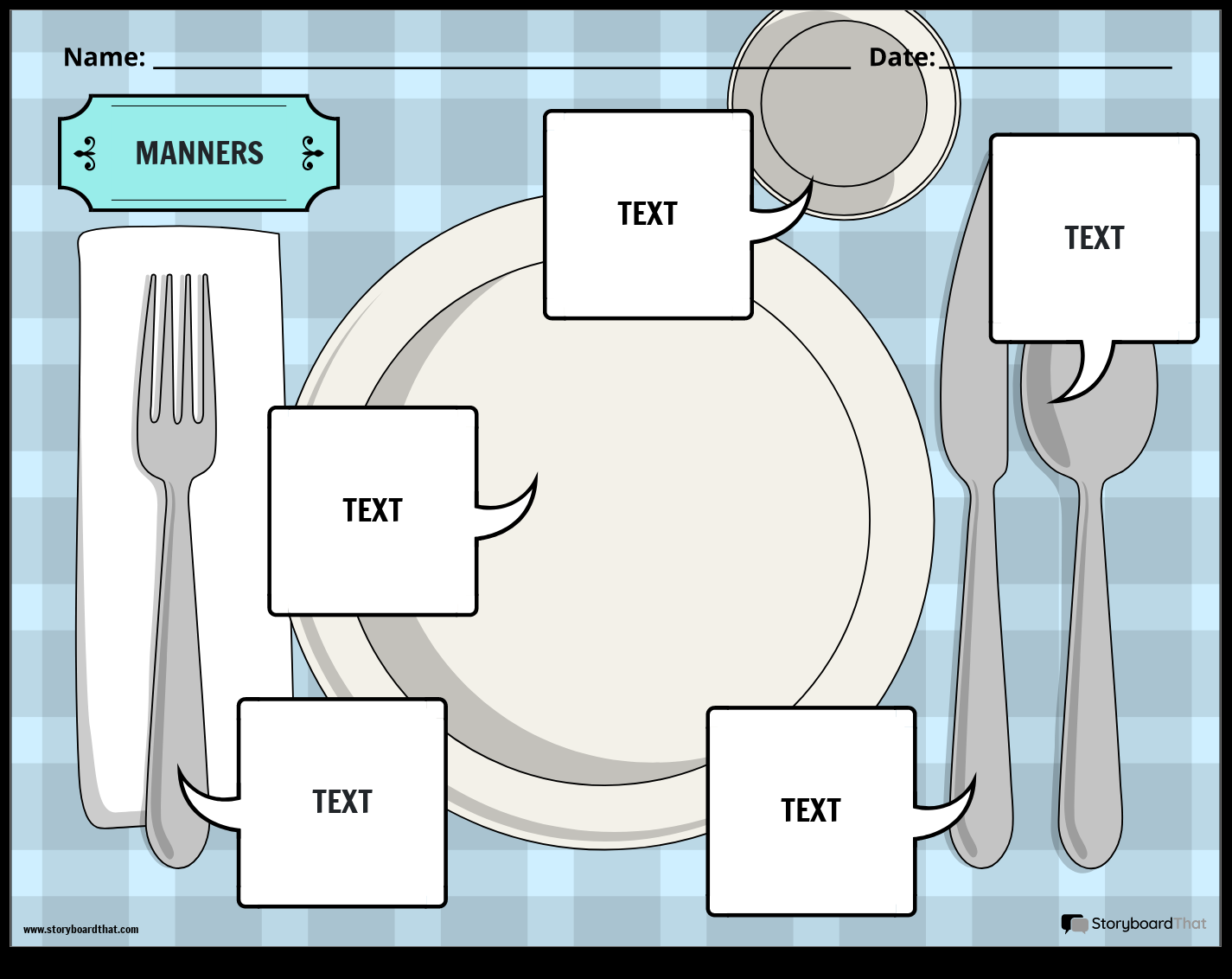 Storyboard That Free Manners Worksheet Templates Storyboard That Free Manners Worksheet Templates