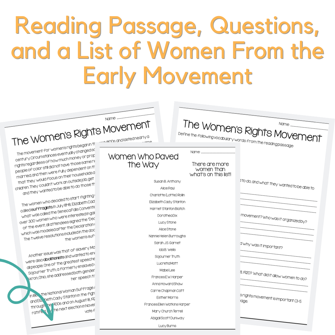 Suffrage Movement In America 2 for 1 Project Made By Teachers