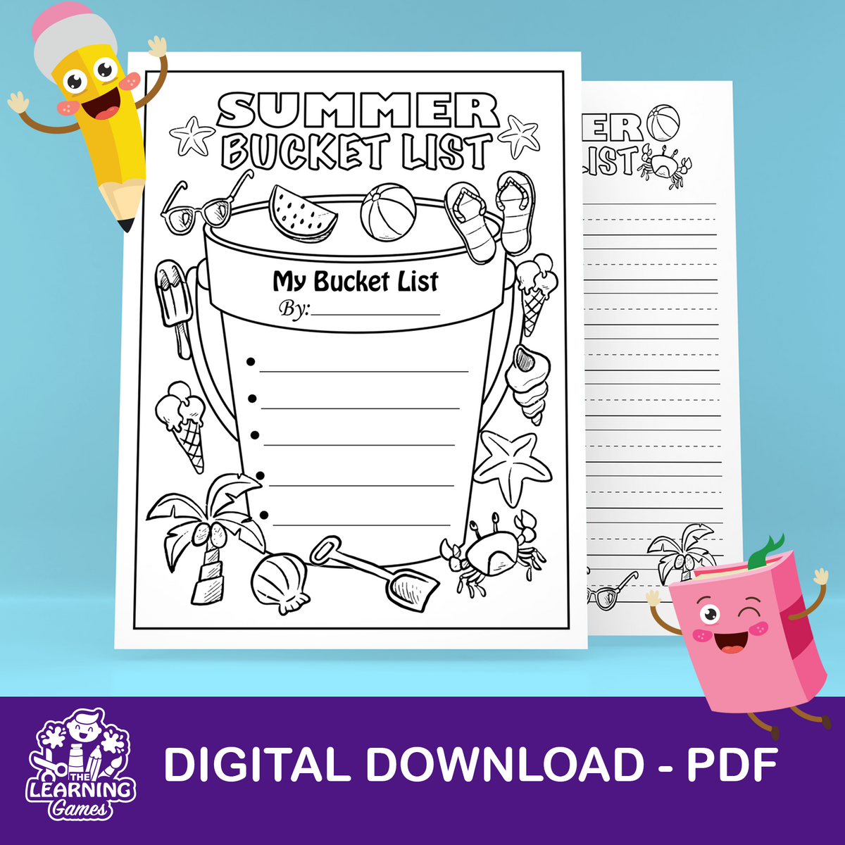 Summer Bucket List End Of Year Writing Activity Coloring Writing Made By Teachers Summer Bucket List End Of Year Writing Activity Coloring Writing Made By Teachers