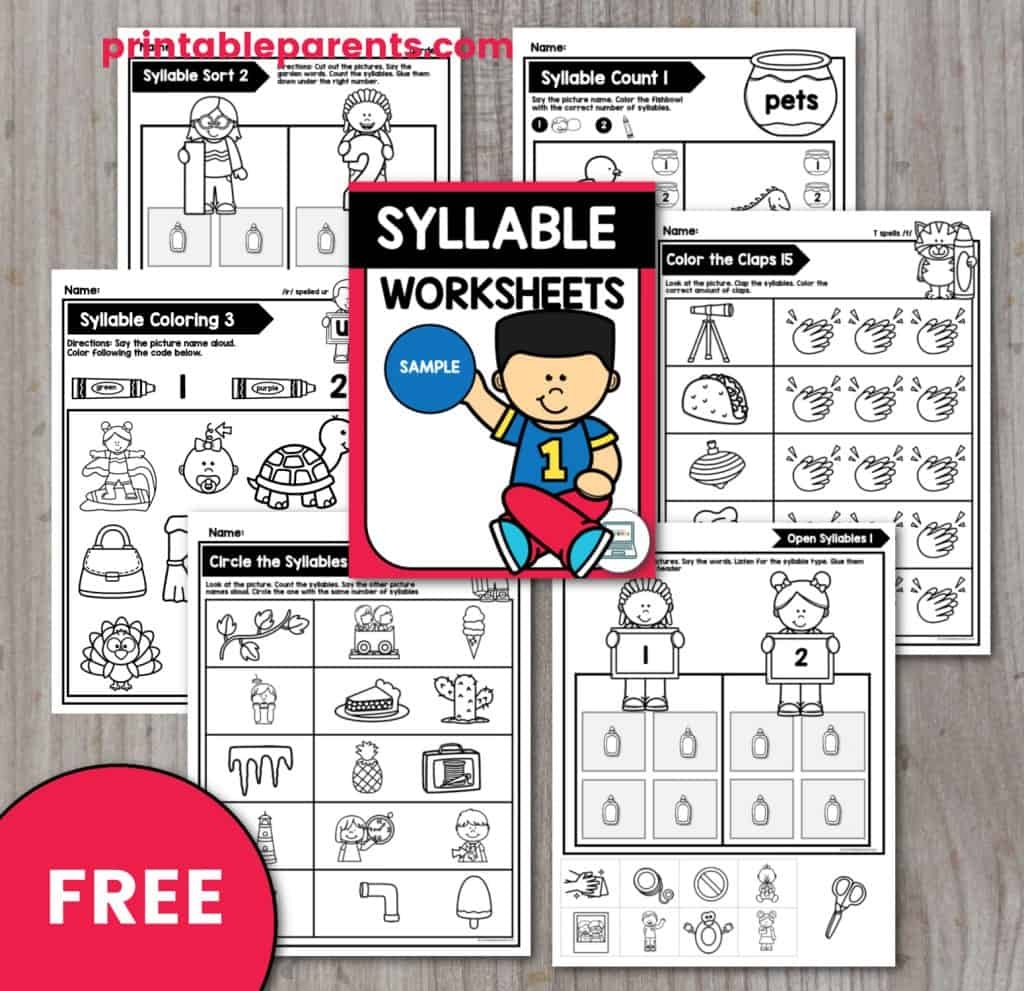 Syllable Worksheets For Kindergarten Printable Parents 47 Papers For Syllables Ideas Syllable Syllables Activities Kindergarten Worksheets