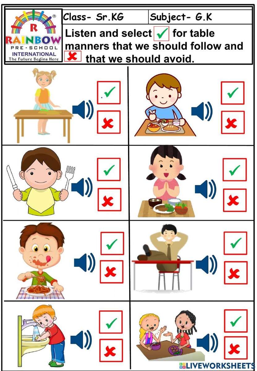 Table Manners ESL Worksheet By Sassouki Worksheets Library 10 Table Manners Printable Ideas To Save Today Table Manners Manners Manners For Kids And More