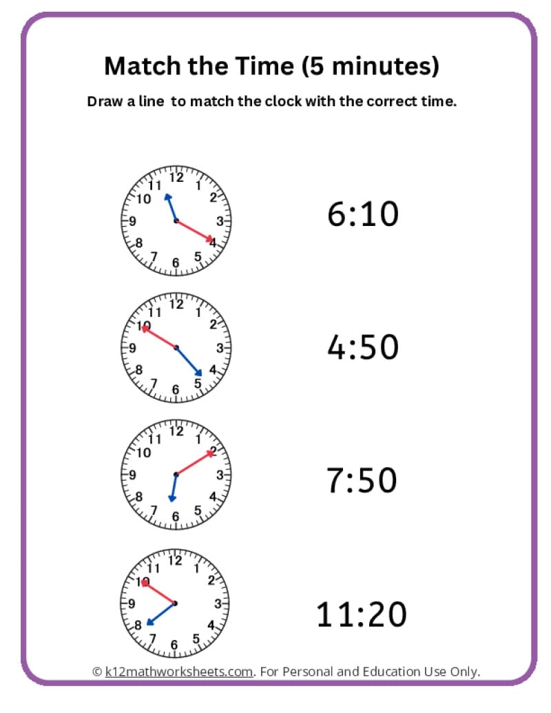 Telling Time Worksheets Telling Time Worksheets