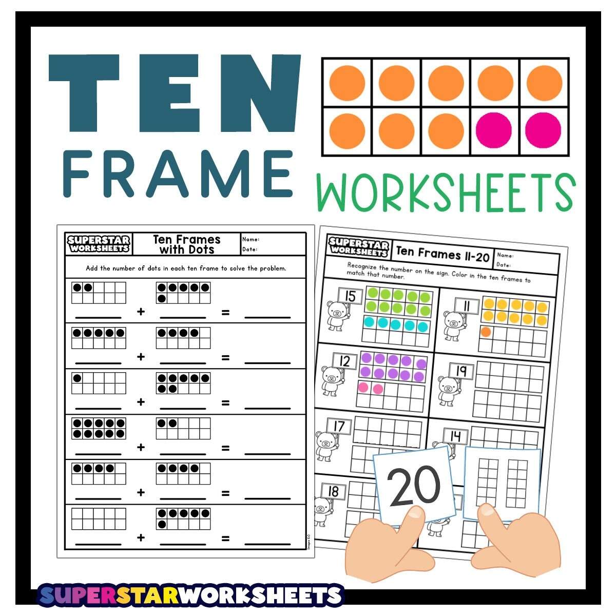 Ten Frame Worksheets Superstar Worksheets Learn Your Child S Math With This Ten Frame Printable
