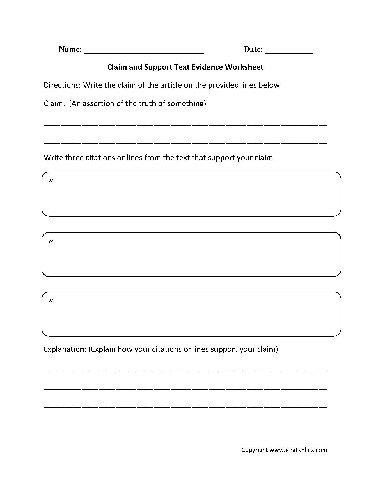 Text Evidence Worksheets Claim And Support Text Evidence Worksheets FREE Text Evidence Color Coding Passage Print And Digital The Teacher Next Door