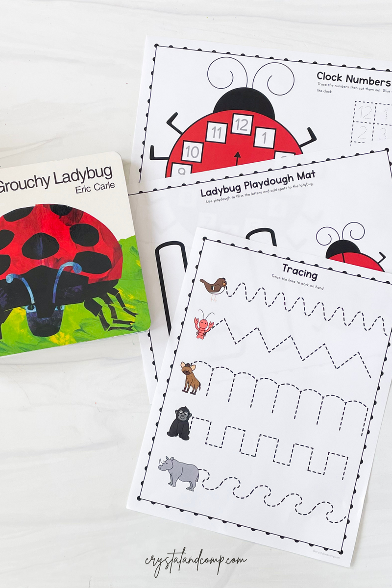 The Grouchy Ladybug Printables CrystalandComp Free Ladybug Worksheets For Preschool Kids