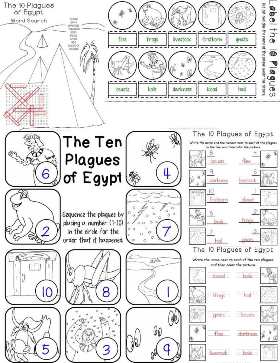 The Ten Plagues Of Egypt Worksheet Pack Made By Teachers