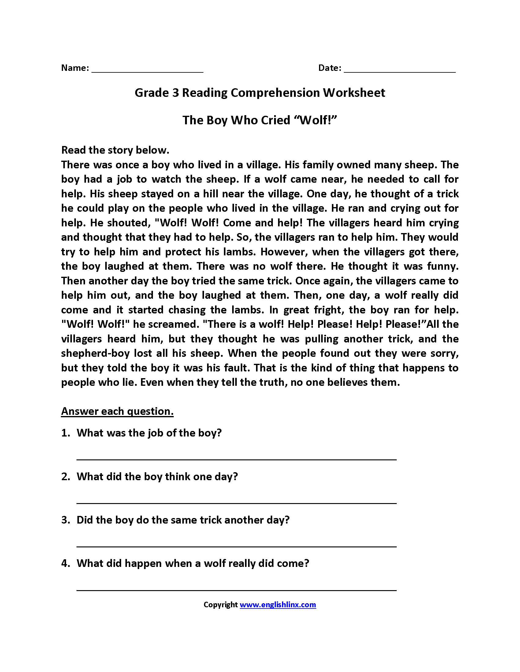 Third Grade Reading Worksheets Improve Fluency Vocabulary Third Grade Reading Worksheets Improve Fluency Vocabulary