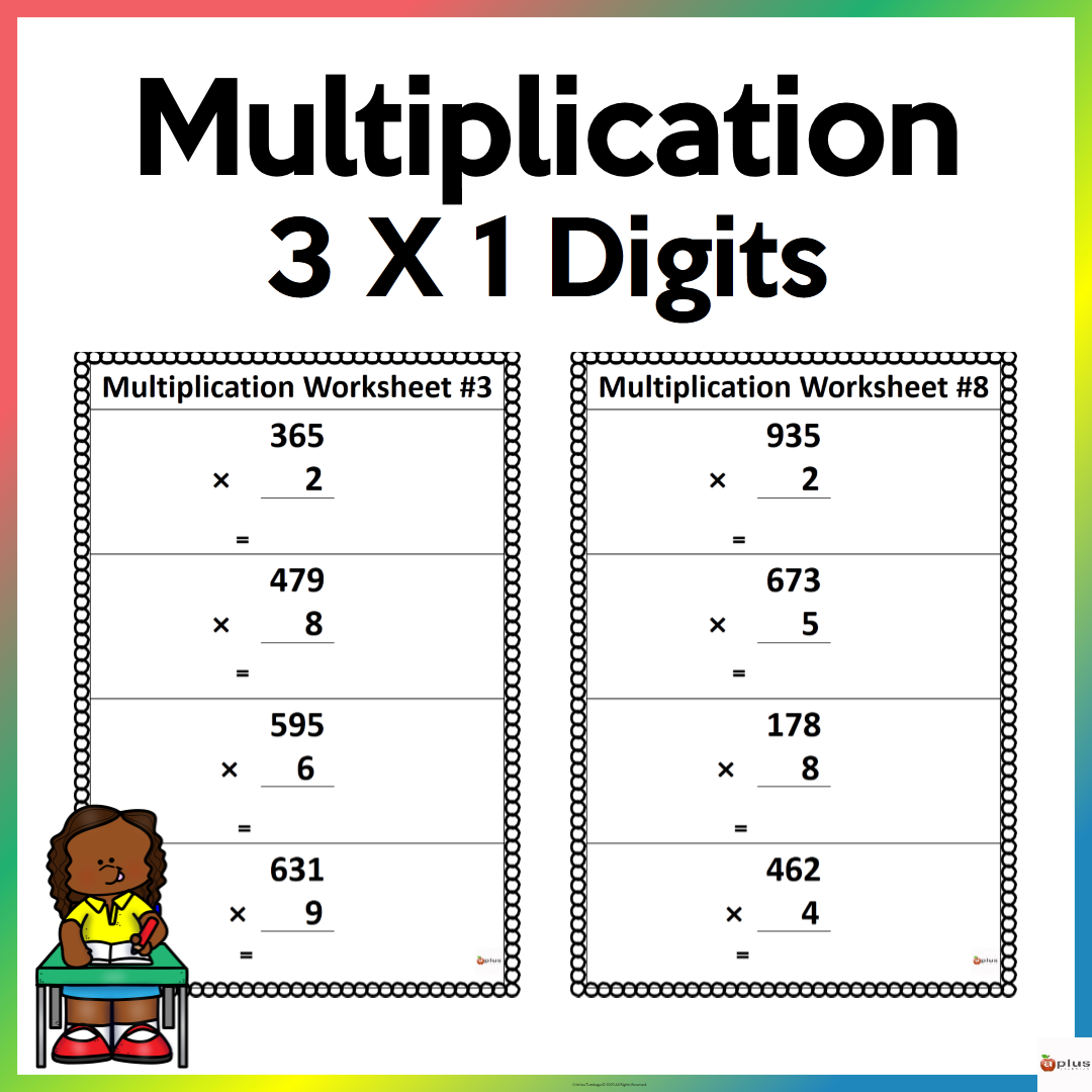 Three Digit By One Digit Multiplication Worksheets Made By Teachers