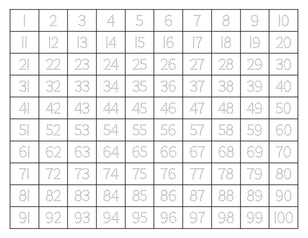 Trace Numbers 1 100 Chart Printable Math Worksheet PDF Etsy Trace Numbers 1 100 Chart Printable Math Worksheet PDF Etsy