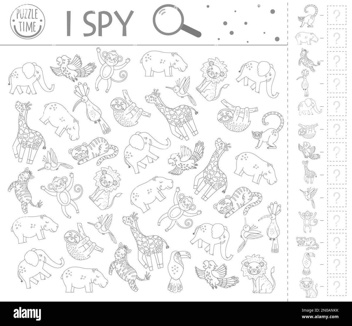 Tropical I Spy Game Exotic Searching And Counting Activity For Preschool Children With Cute Animals Funny Black And White Jungle Printable Worksheet Stock Vector Image Art Alamy Tropical I Spy Game Exotic Searching And Counting Activity For Preschool Children With Cute Animals Funny Black And White Jungle Printable Worksheet Stock Vector Image Art Alamy