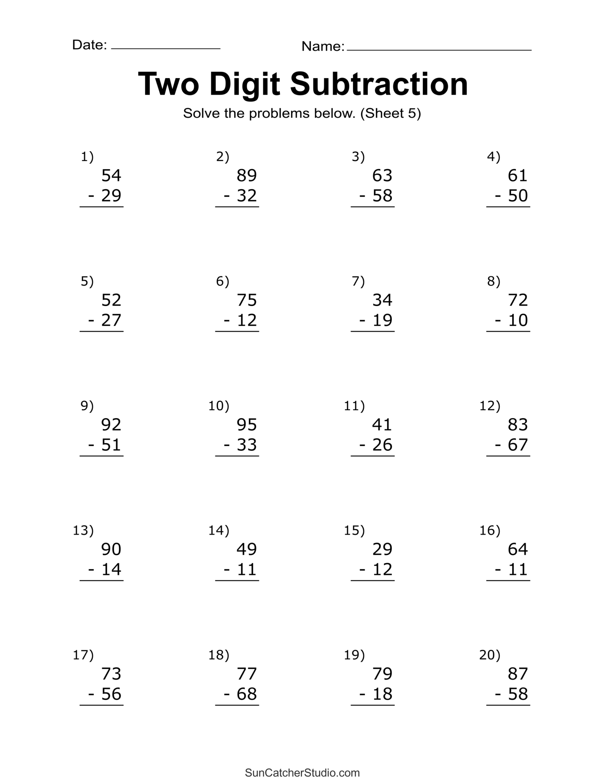 Two Digit Subtraction Worksheets Printable Math Drills Free Printables Lettering SVG Files Tools Apps Two Digit Subtraction Worksheets Printable Math Drills Free Printables Lettering SVG Files Tools Apps