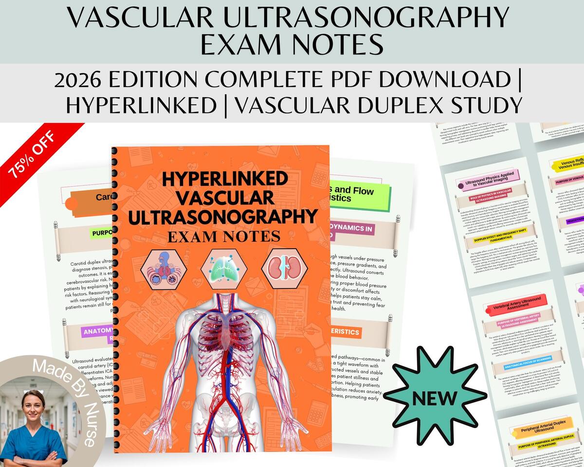 Ultrasound Vascular Study Guide Etsy Ultrasound Vascular Study Guide Etsy
