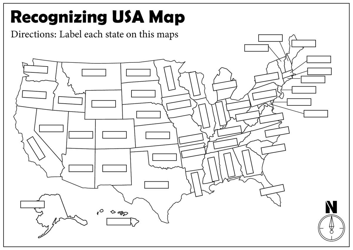 USA Maps United States Colored 10 Free PDF Printables Printablee