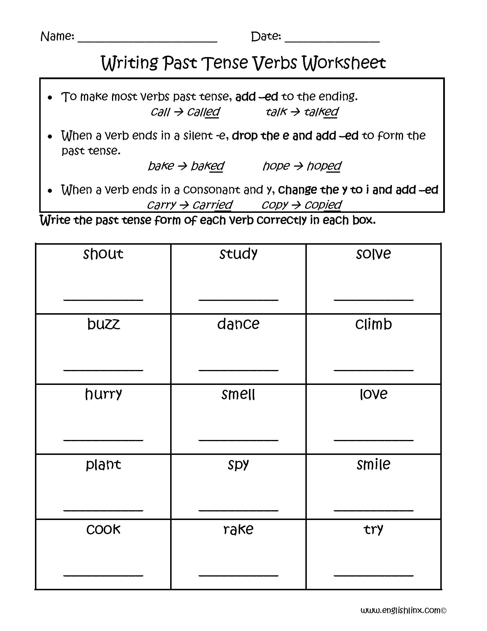Tenses Activity For Grade 4 Worksheets Library