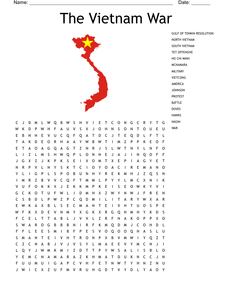 Vietnam War Era Crossword WordMint Vietnam War Era Crossword WordMint