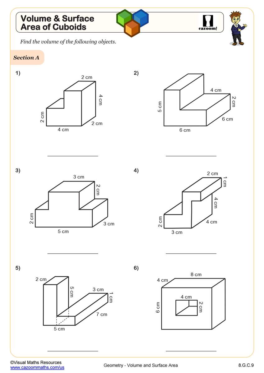 Volume And Surface Area Of Cones And Spheres Worksheet PDF Printable Geometry Worksheet Cazoom Math