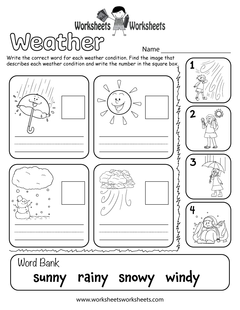 Weather Worksheet For Kids Worksheets Worksheets Weather Worksheet For Kids Worksheets Worksheets