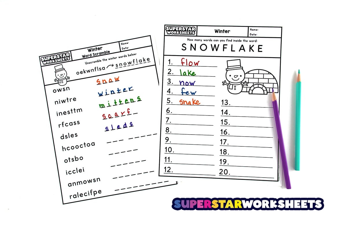 Winter Worksheets Free Printables Superstar Worksheets Winter Worksheets Free Printables Superstar Worksheets