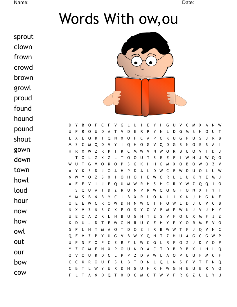 Words With Ow Ou Word Search WordMint Words With Ow Ou Word Search WordMint